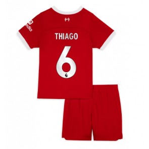 Liverpool Thiago Alcantara #6 Replica Home Stadium Kit for Kids 2023-24 Short Sleeve (+ pants)
